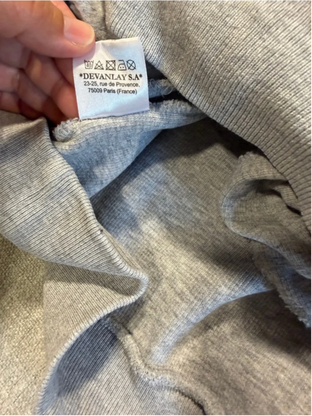 Lacoste light gray quarter zip cotton sweatshirt men’s XL